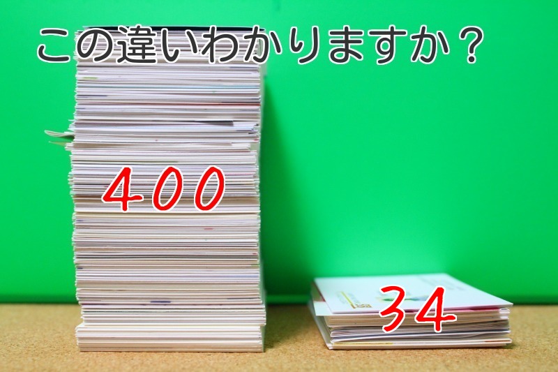 名刺の数の違い